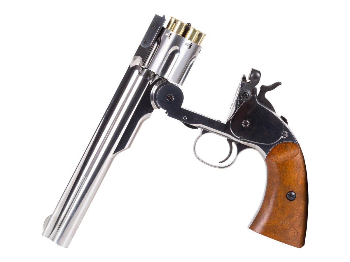 Schofield No. 3 Nickel CO2 BB Revolver, Full Metal - Caliber 0.177 - FPS 410