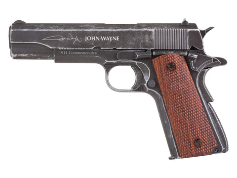 John Wayne 1911 Metal CO2 BB Pistol, Brown Grips - Caliber 0.177 - FPS 320