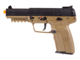 FN Herstal Five-Seven CO2 Blowback Airsoft Pistol, Tan/Black - Caliber 0.24 - FPS 328