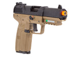 FN Herstal Five-Seven CO2 Blowback Airsoft Pistol, Tan/Black - Caliber 0.24 - FPS 328