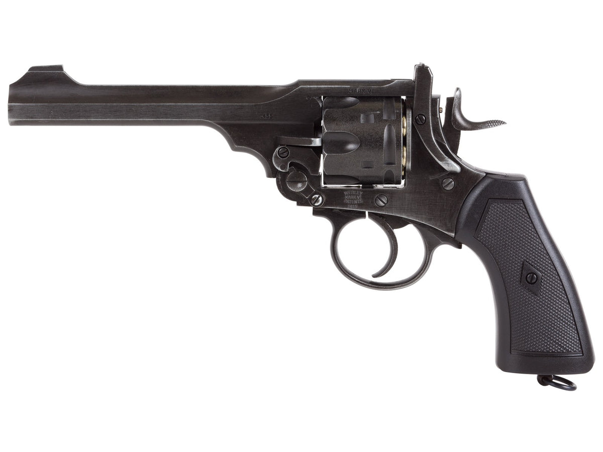 Webley MKVI CO2 Pellet Revolver, Battlefield Finish - Caliber 0.177 - FPS 430