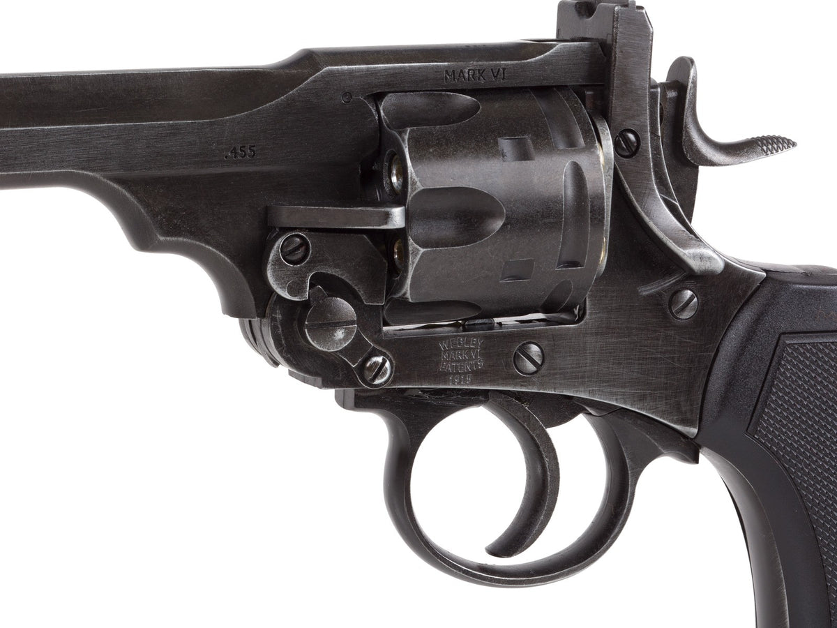 Webley MKVI CO2 Pellet Revolver, Battlefield Finish - Caliber 0.177 - FPS 430