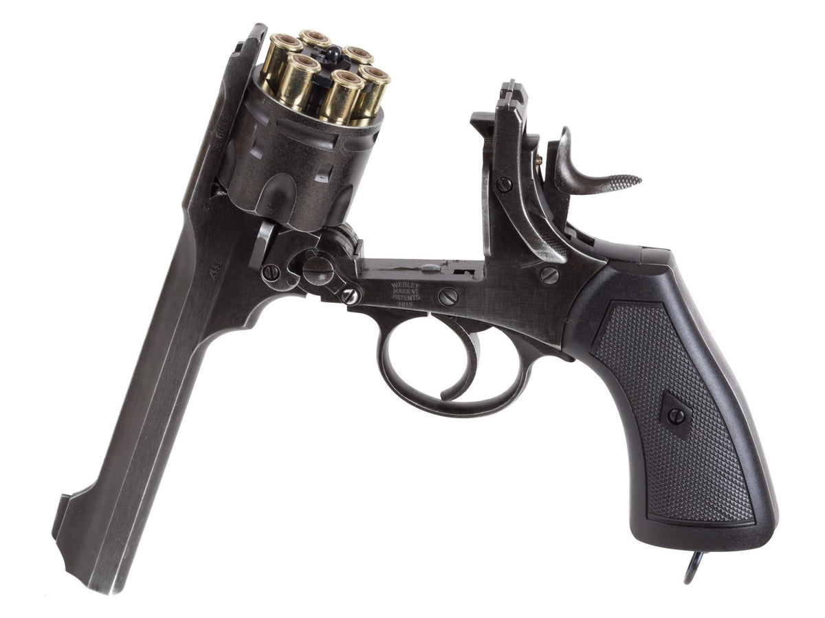 Webley MKVI CO2 Pellet Revolver, Battlefield Finish - Caliber 0.177 - FPS 430