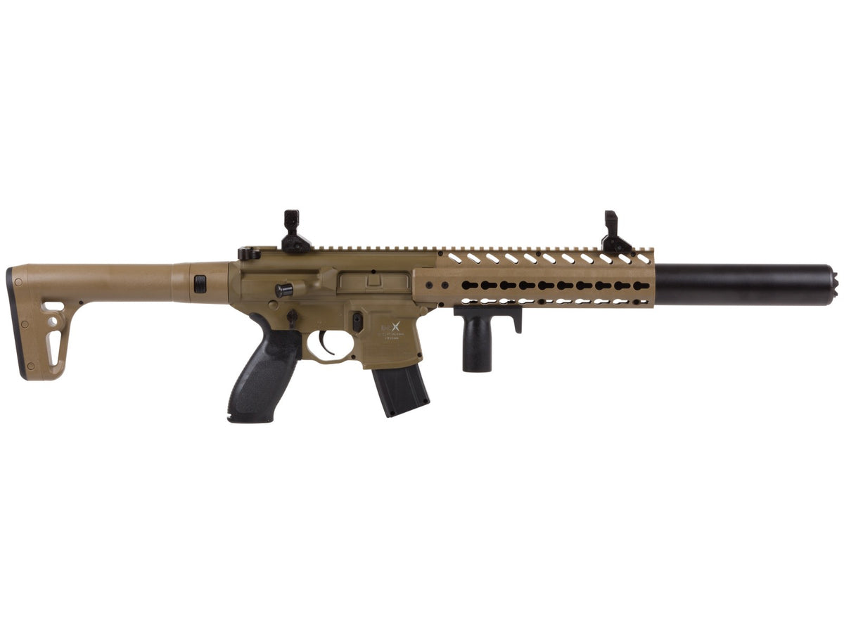 SIG Sauer MCX PCP Pellet Rifle in Flat Dark Earth with Air Venturi Tank - Caliber 0.177 - FPS 600