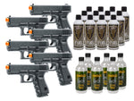 Umarex Glock 19 GBB Airsoft Pistol Kit, Incl. 6 Pistols - Caliber 0.24 - FPS 290