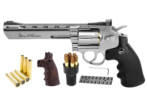 Dan Wesson CO2 BB Dual Ammo, Dual Grip Revolver Kit, 6" - Caliber 0.177 - FPS 426