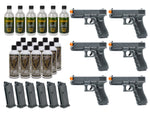 6 Umarex Elite Force Glock G17 Gen4 GBB Airsoft Pistol Kits - Caliber 0.24 - FPS 290