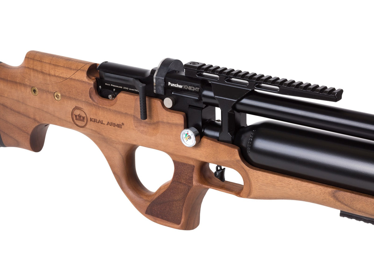 Kral Puncher Knight W PCP Air Rifle, Turkish Walnut Stock - Caliber 0.22 - FPS 900