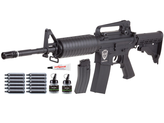 HellBoy .177 CO2 BB Tactical Air Rifle Kit, Firearm Replica - Caliber 0.177 - FPS 495