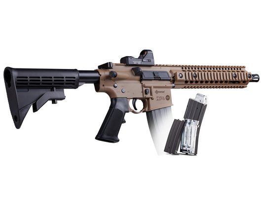 Crosman R1 Full Auto BB Air Rifle with Red Dot Sight - Caliber 0.177 - FPS 430