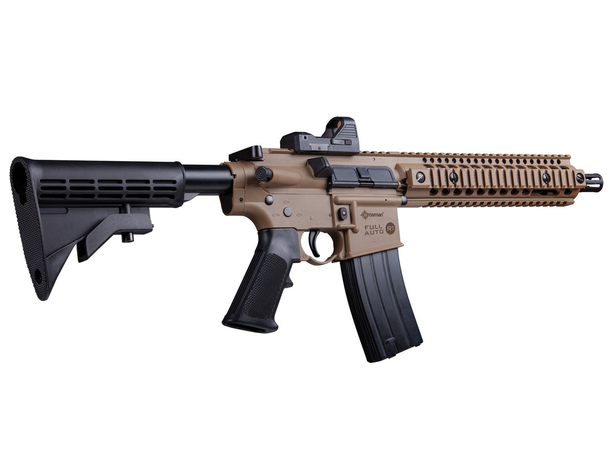 Crosman R1 Full Auto BB Air Rifle with Red Dot Sight - Caliber 0.177 - FPS 430