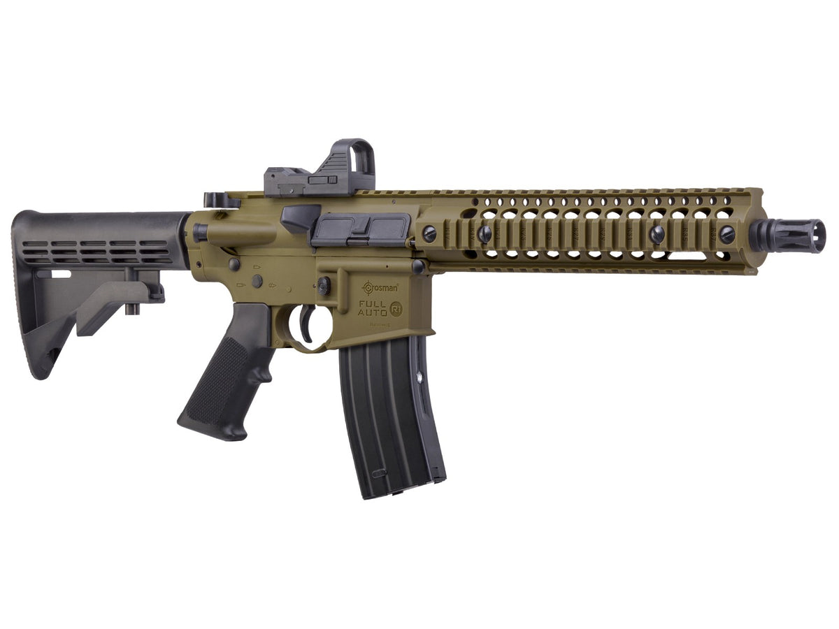 Crosman R1 Full Auto BB Air Rifle with Red Dot Sight - Caliber 0.177 - FPS 430