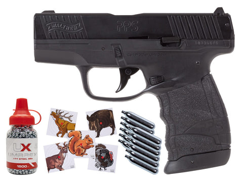 Walther PPS M2 Blowback Compact CO2 BB Air Pistol Kit - Caliber 0.177 - FPS 390