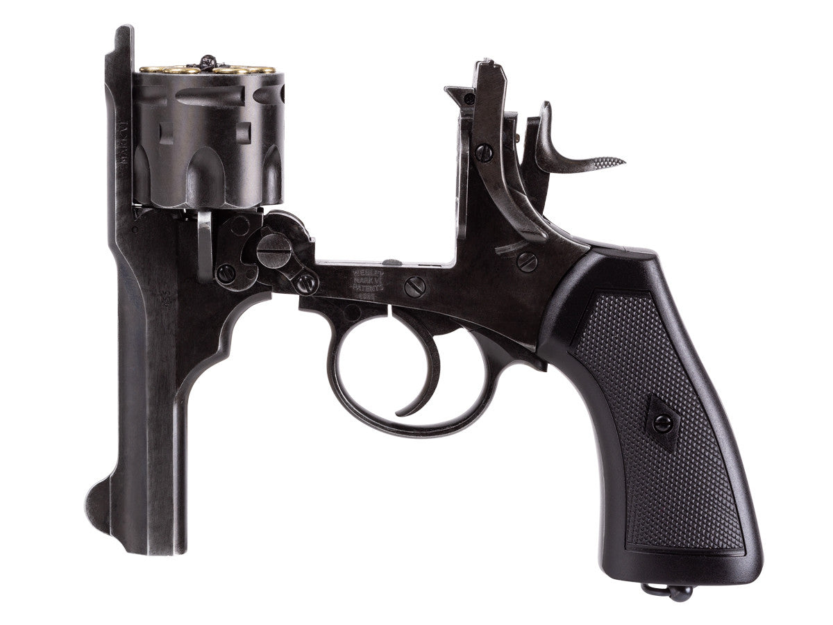 Webley MKVI CO2 Pellet Revolver, Battlefield Finish, 4" - Caliber 0.177 - FPS 400