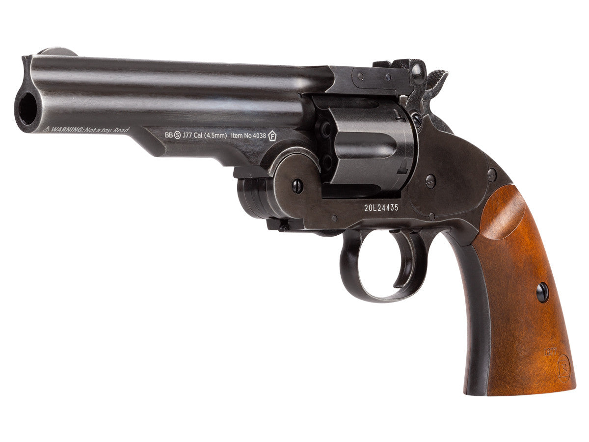 Schofield No. 3 Aged CO2 BB Revolver, 5" Barrel - Caliber 0.177 - FPS 400