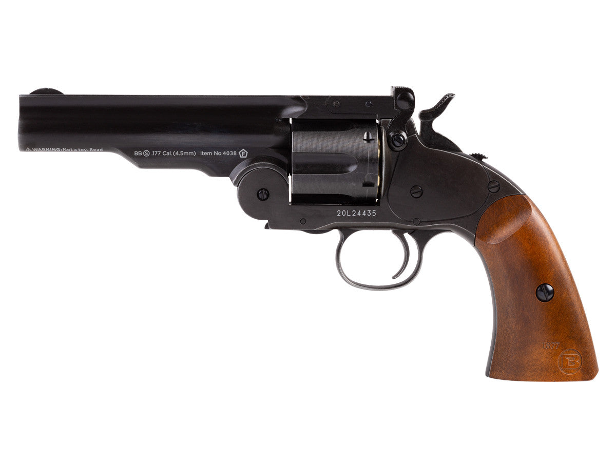Schofield No. 3 Aged CO2 BB Revolver, 5" Barrel - Caliber 0.177 - FPS 400