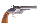 Schofield No. 3 Nickel CO2 BB Revolver, 5" Barrel - Caliber 0.177 - FPS 400