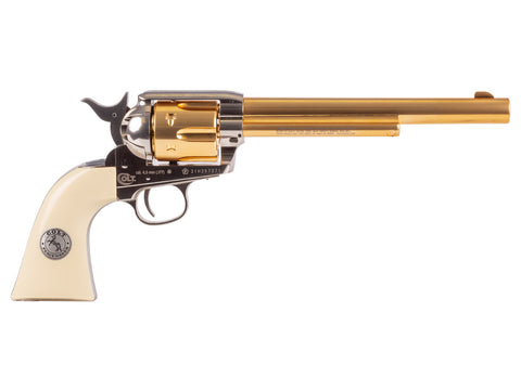 Colt Peacemaker 7.5" CO2 BB Revolver, Nickel Weathered - Caliber 0.177 - FPS 410