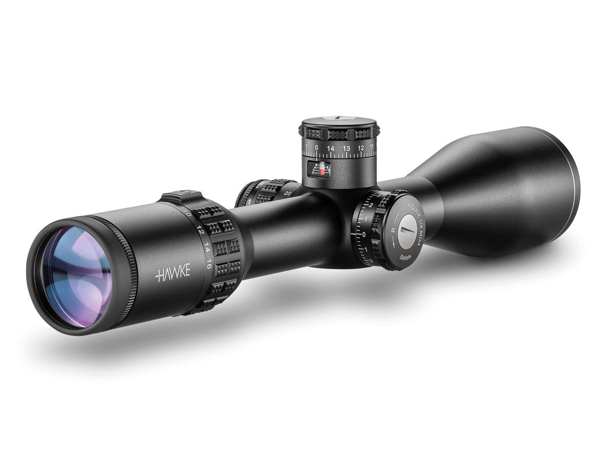 Hawke Sidewinder 30 FFP 4-16x50, Illuminated MOA Reticle, 30mm Tube