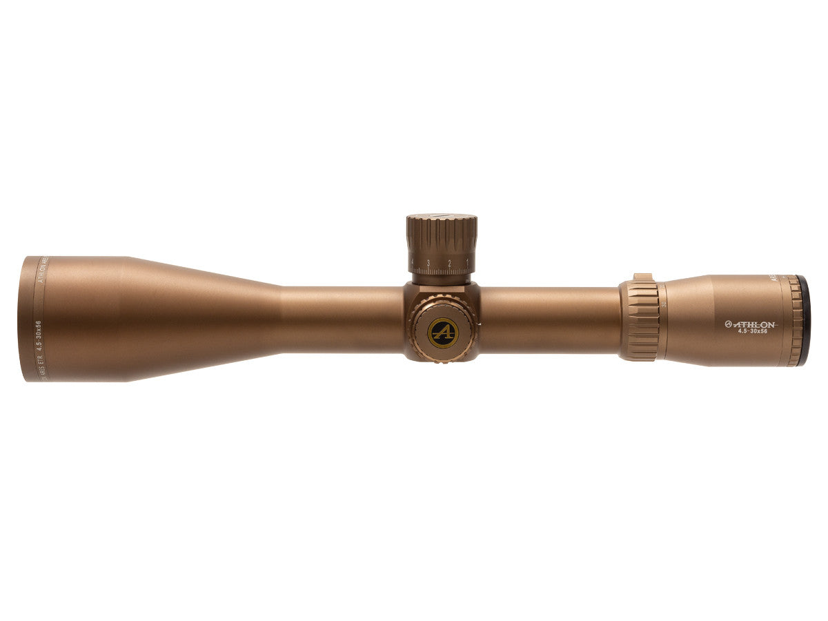 Athlon Optics 4.5-30x56 Ares ETR APRS1 FFP, .1 MIL, 34mm Tube, Bronze