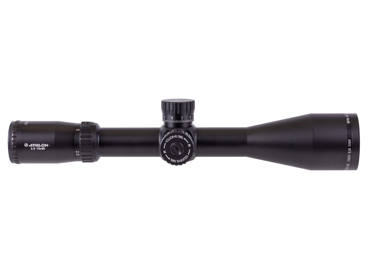 Athlon Optics 2.5-15x50 Ares BTR GEN2, APRS5 FFP, .1MIL, 30mm Tube