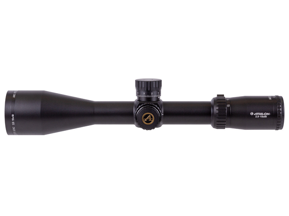 Athlon Optics 2.5-15x50 Ares BTR GEN2, APLR4 FFP, 1/4MOA, 30mm Tube