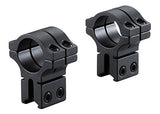 BKL 1" Rings, 3/8" or 11mm Dovetail, Double Strap, Matte Black