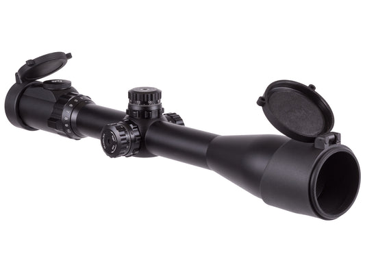 UTG 4-16x44 AO SWAT AccuShot Rifle Scope, EZ-TAP, Illuminated Mil-Dot Reticle, 1/4 MOA, 30mm Tube, See-Thru Weaver Rings
