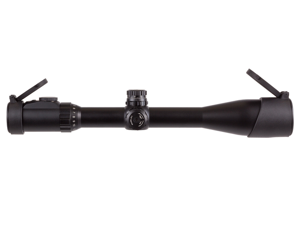 UTG 4-16x44 AO SWAT AccuShot Rifle Scope, EZ-TAP, Illuminated Mil-Dot Reticle, 1/4 MOA, 30mm Tube, See-Thru Weaver Rings