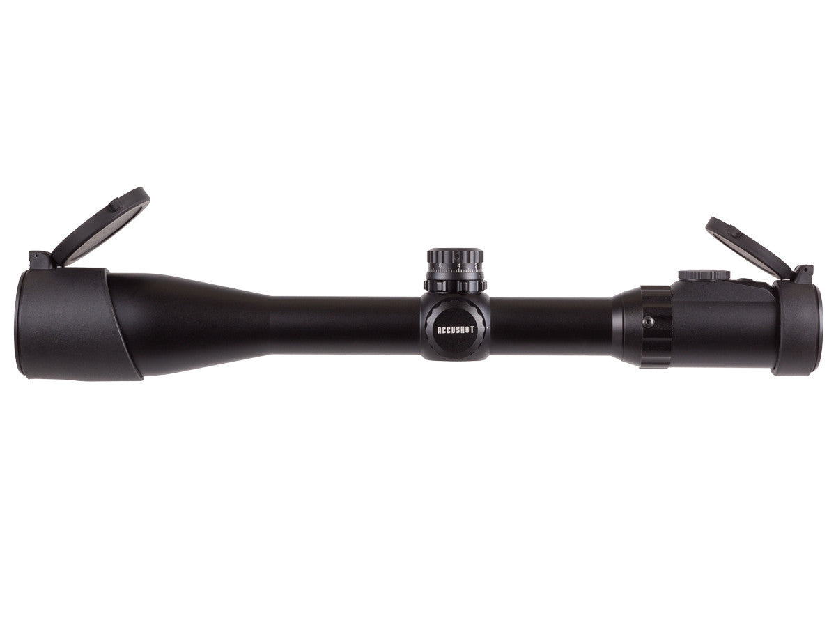 UTG 4-16x44 AO SWAT AccuShot Rifle Scope, EZ-TAP, Illuminated Mil-Dot Reticle, 1/4 MOA, 30mm Tube, See-Thru Weaver Rings