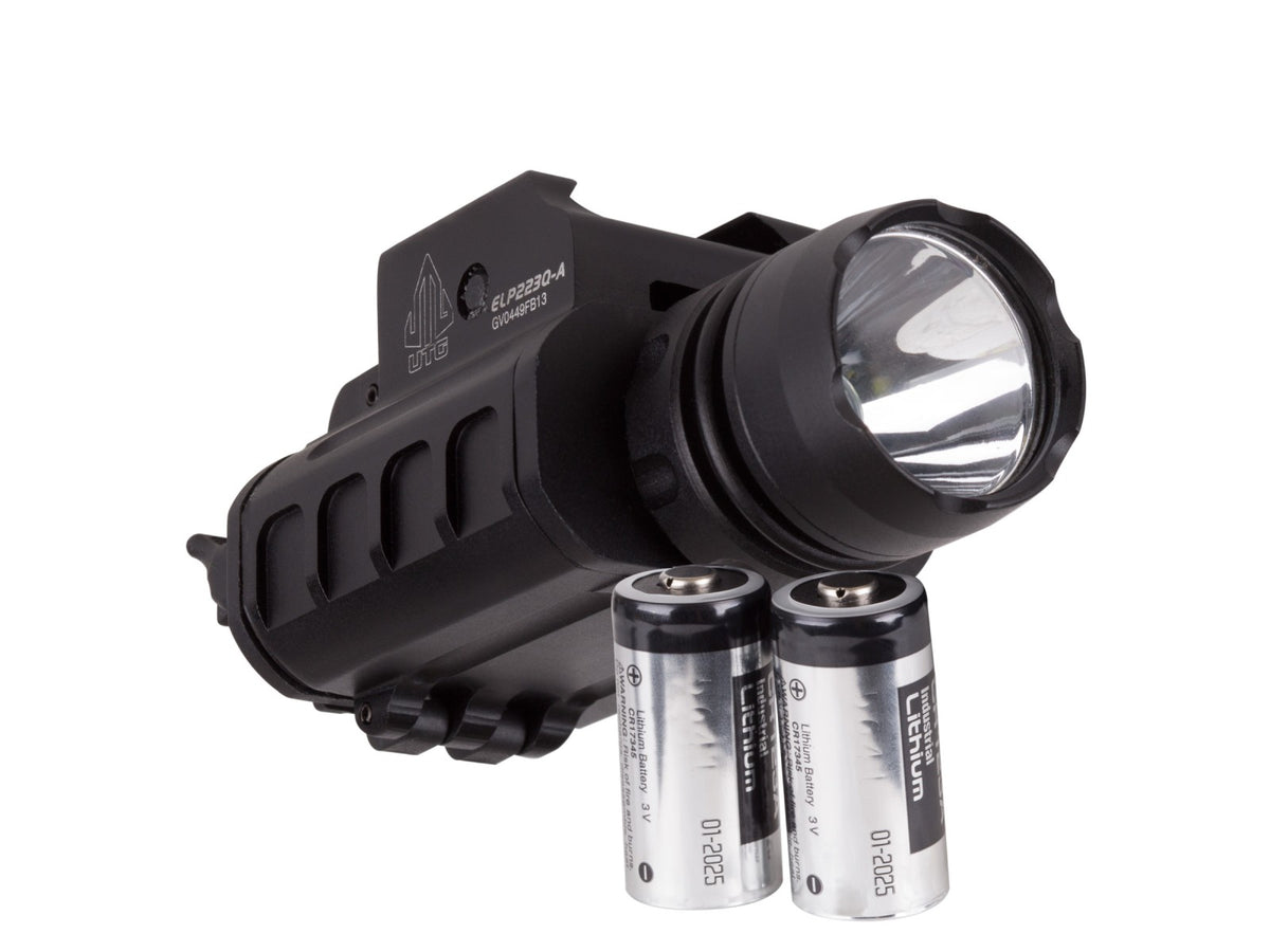 UTG Tactical Pistol Flashlight, 23mm CREE Q5 LED IRB, Quick-Detach Lever Lock Weaver/Picatinny Mount