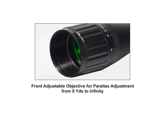 6-24x50 AO True Hunter Rifle Scope, EZ-TAP, Ill. Mil-Dot Reticle, 1/4 MOA, 1" Tube, Weaver Rings