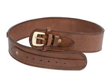 Gun Belt, 36-40&quot; Waist, .38-Cal Loops, 2.5&quot; Wide, Chocolate Leather