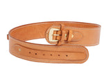 Gun Belt, 42-46&quot; Waist, .38-Cal Loops, 2.5&quot; Wide, Natural Leather