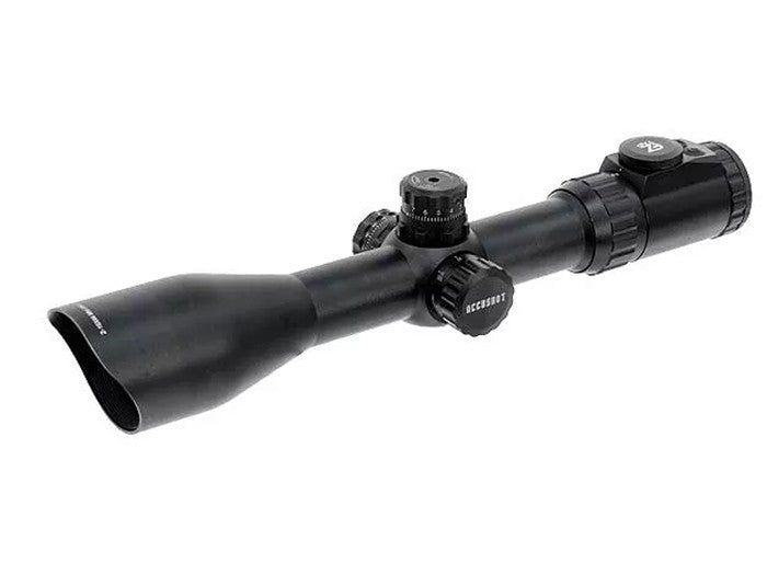 UTG 2-16x44 AO Accushot SWAT Rifle Scope, EZ-TAP, Ill. Mil-Dot Reticle, 1/4 MOA, 30mm Tube, Weaver Rings