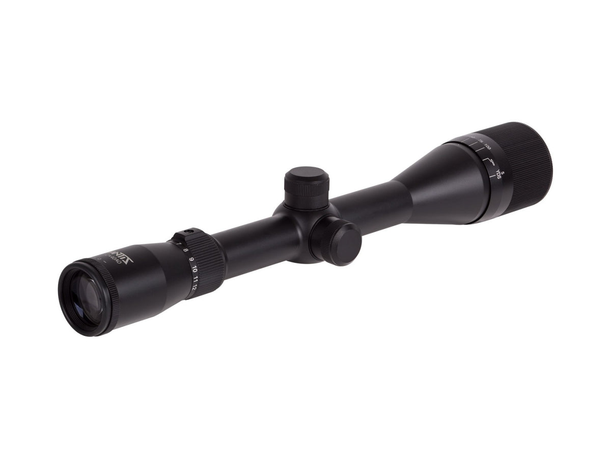 Mantis 4-12x40 AO Rifle Scope, Mil-Dot Reticle, 1/4 MOA, 1" Tube