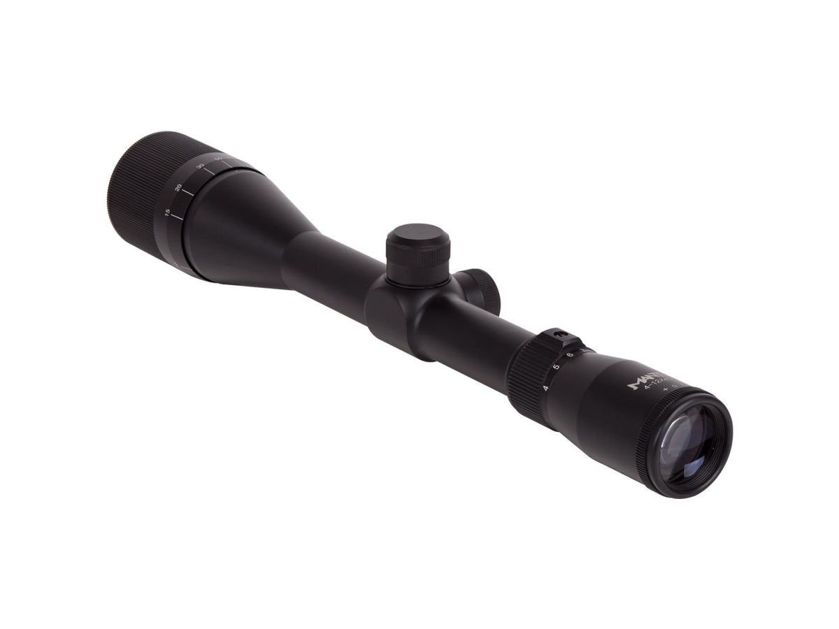 Mantis 4-12x40 AO Rifle Scope, Mil-Dot Reticle, 1/4 MOA, 1" Tube