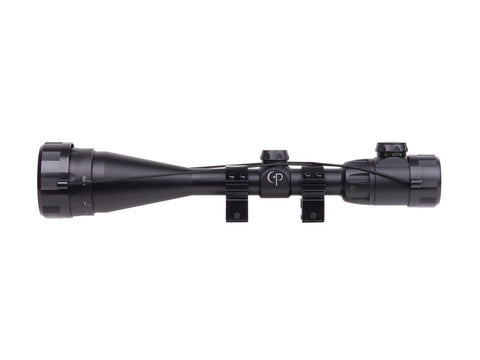 CenterPoint 6-20x50 AO Rifle Scope, Illuminated TAG-Style Reticle, 1&quot; Tube, Picatinny Rings