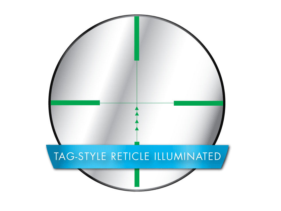CenterPoint 6-20x50 AO Rifle Scope, Illuminated TAG-Style Reticle, 1" Tube, Picatinny Rings