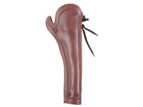 Western Justice Hand-Tooled Leather Holster, 7.5&quot;, Mahogany, Right Hand, Fits Schofield CO2 BB Revolver