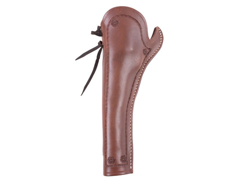 Western Justice Hand-Tooled Leather Holster, 7.5&quot;, Mahogany, Left Hand, Fits Schofield CO2 BB Revolver