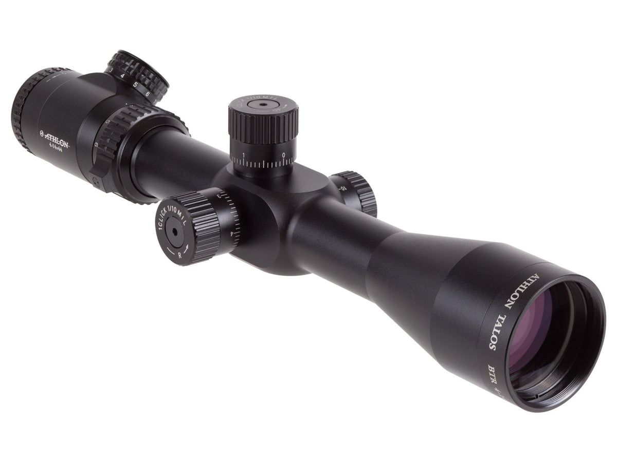 Athlon Optics 4-14x44 Talos BTR Tactical Rifle Scope, FFP Ill. Mil Reticle, 0.1 MIL, 30mm Tube