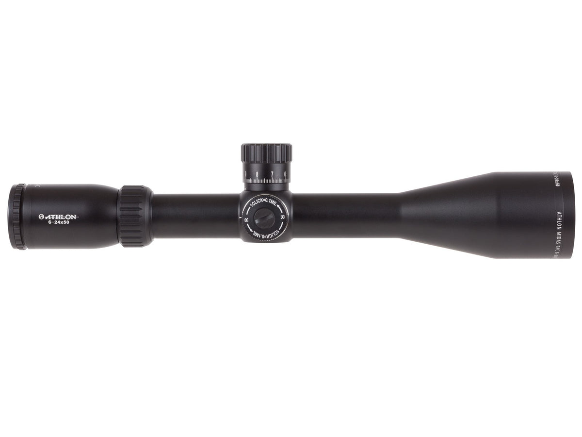 Athlon Optics 6-24x50 Midas TAC, FFP, APRS2 Reticle, 0.1 MIL, 30mm Tube