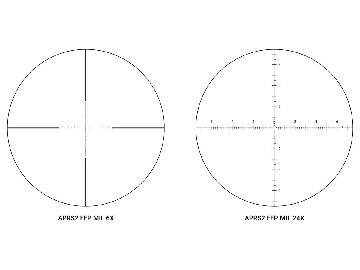 Athlon Optics 6-24x50 Midas TAC, FFP, APRS2 Reticle, 0.1 MIL, 30mm Tube