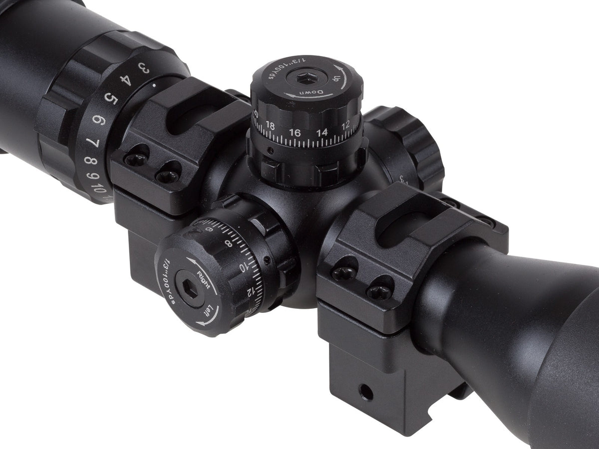 UTG BugBuster 3-12X32 Scope, 1/3 MOA AO, Mil-dot Reticle, Med. Dovetail Rings