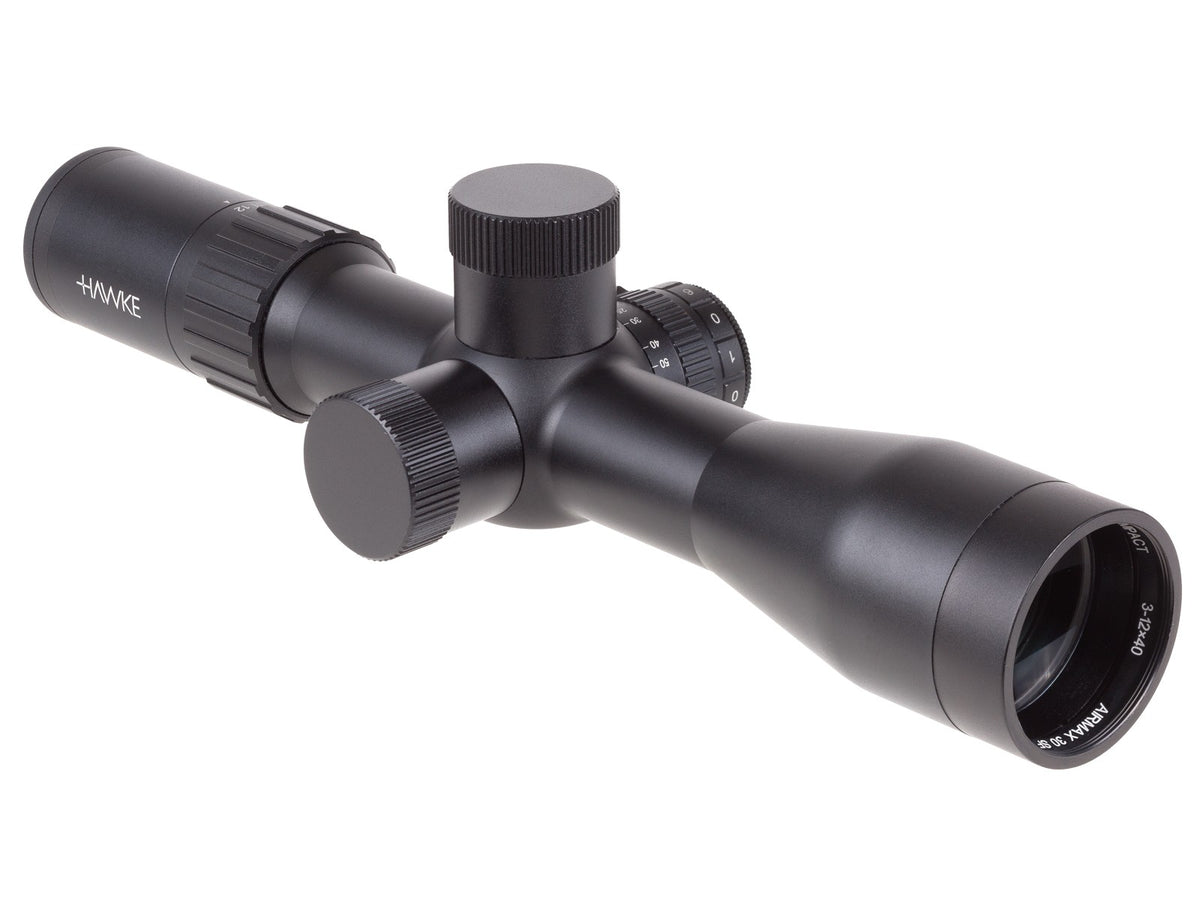 Hawke 3-12x40 Airmax 30 Compact SF Riflescope Ill. AMX, 1/10 MRAD, 30mm