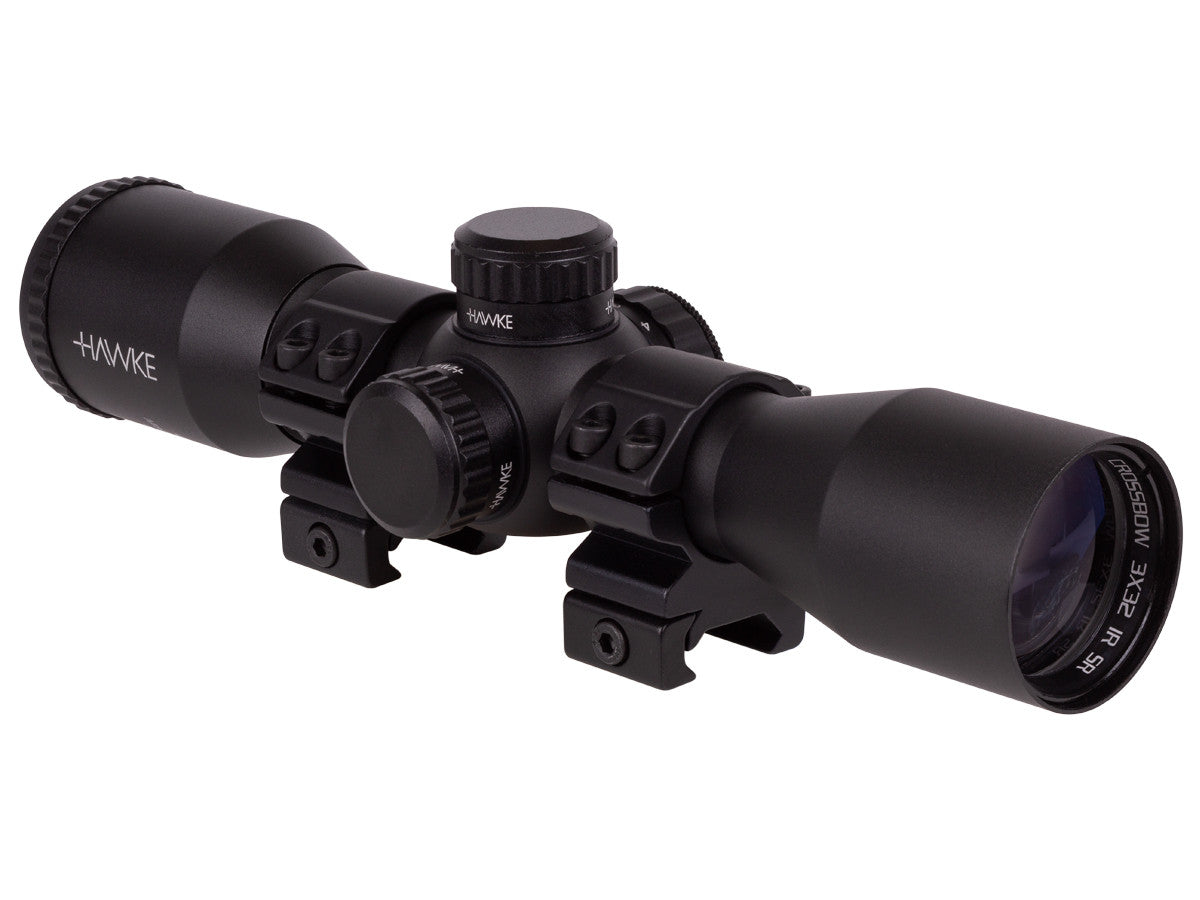 Hawke 3x32 XB Crossbow Scope, XB SR 340 FPS Reticle, 1/2 MOA, 1", Match Mounts