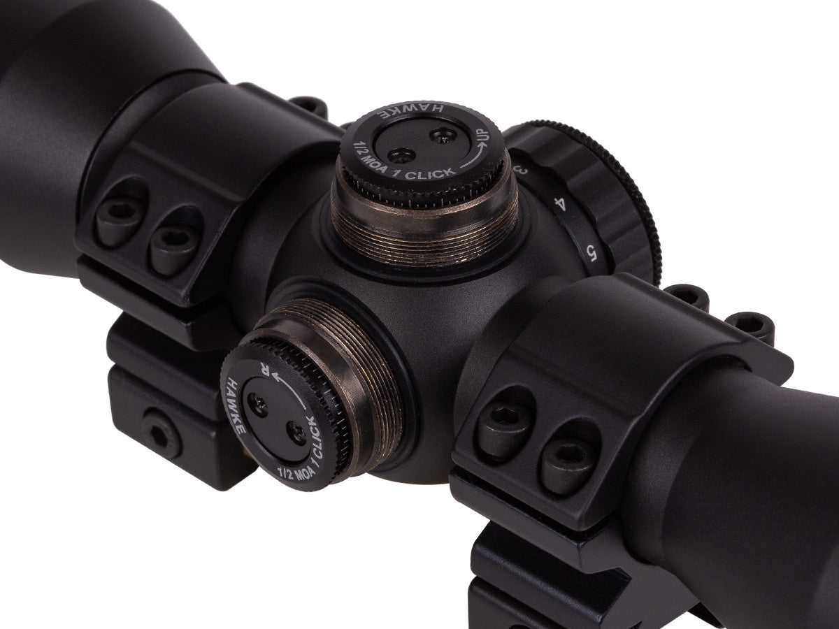Hawke 3x32 XB Crossbow Scope, XB SR 340 FPS Reticle, 1/2 MOA, 1", Match Mounts