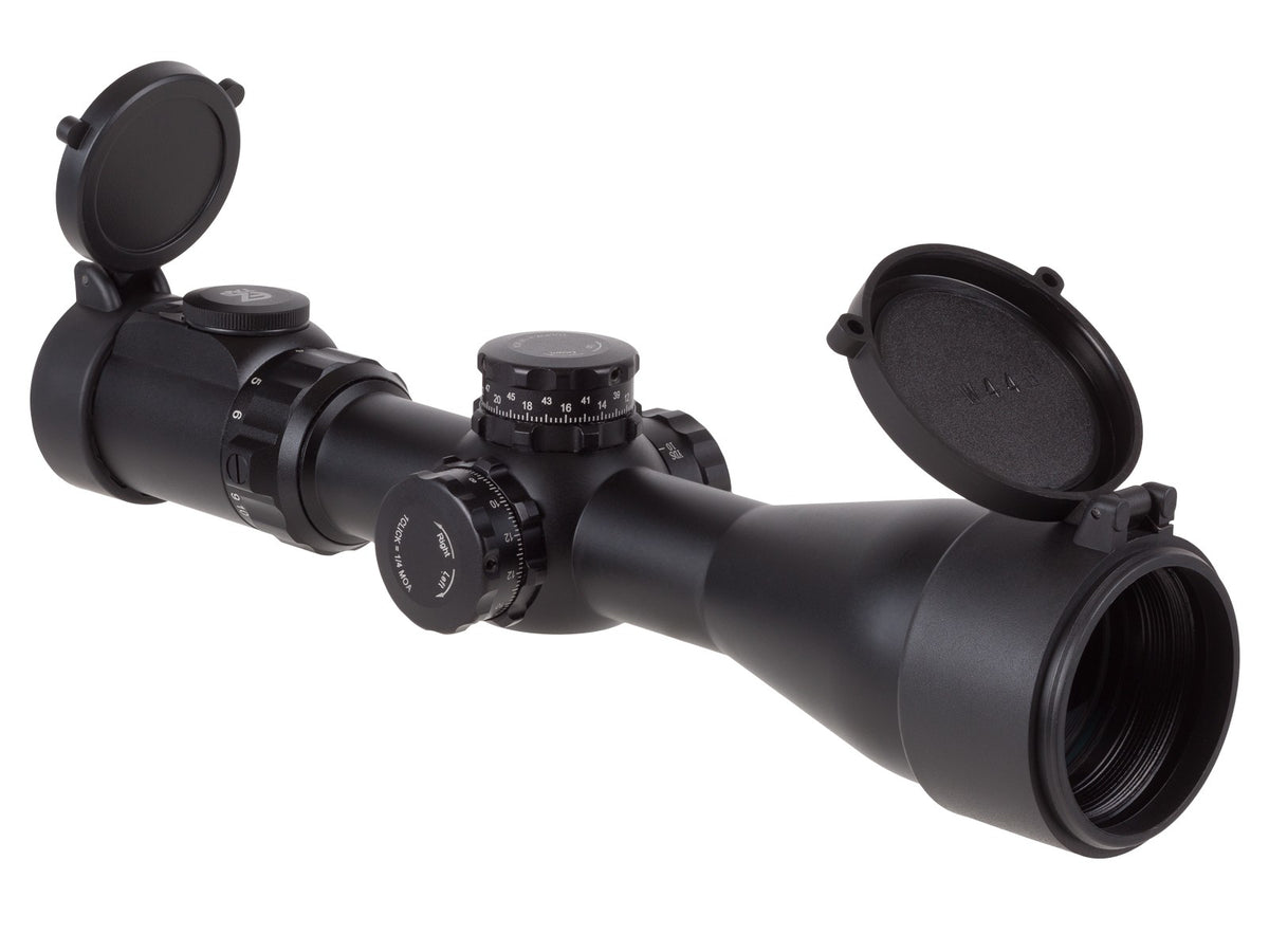 UTG 4-16x44 AO OP3 Compact Scope UMOA Reticle 1/4 MOA 30mm, MaxStrength Picatinny/Weaver Rings