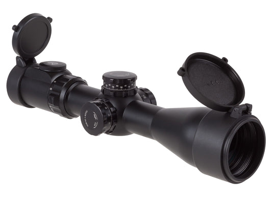 UTG 4-16x44 AO OP3 Compact Scope UMOA Reticle 1/4 MOA 30mm, MaxStrength Picatinny/Weaver Rings